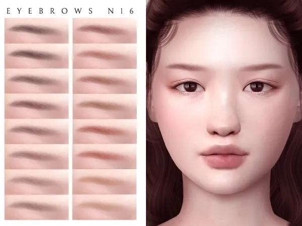 Alpha Eyebrows N16 - The Sims 4 Custom Content