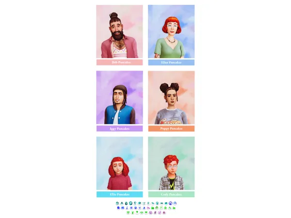 Maxis Match The Pancakes Family - The Sims 4 Custom Content
