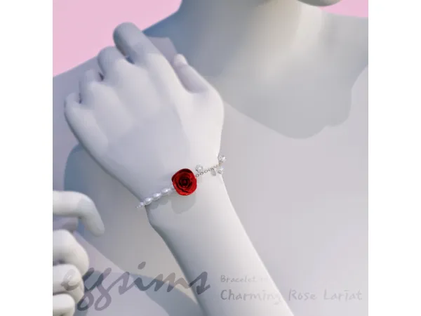 Alpha [ ] Charming Rose Lariat Bracelet (bracelet04) - The Sims 4 Custom Content