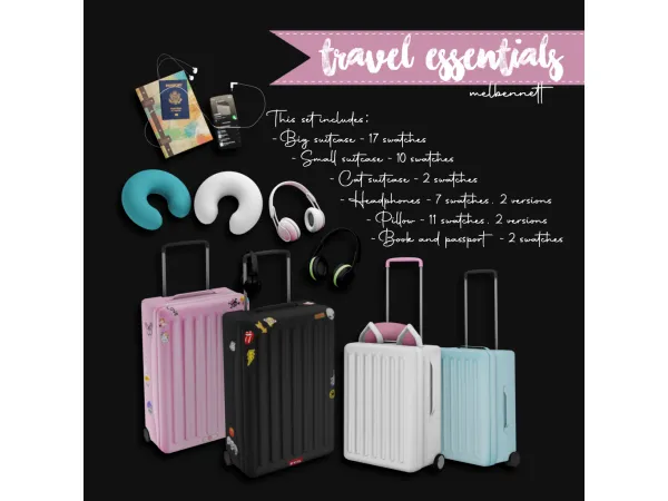 Mix Travel Essentials Collection - The Sims 4 Custom Content