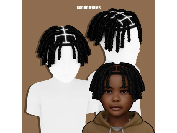Alpha TRAVIS HAIR CHILD VERSION - The Sims 4 Custom Content