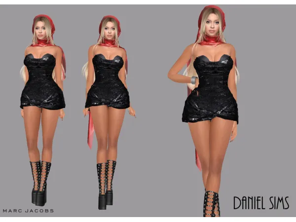 Alpha Beyonce in Marc Jacobs - The Sims 4 Custom Content