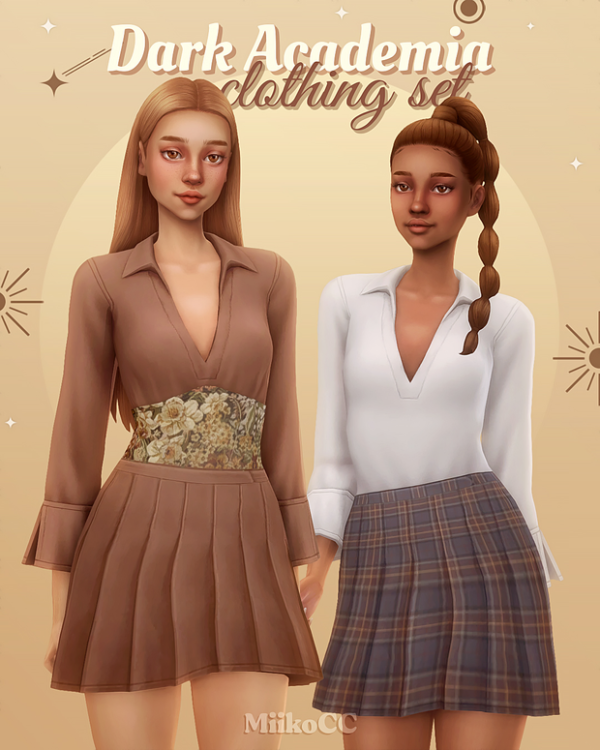 Maxis Match Dark academia clothing set Part 3 by simsfinds - The Sims 4 Custom Content