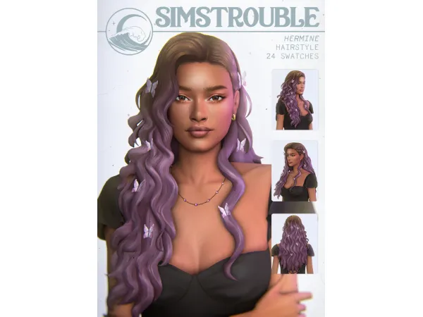 Maxis Match Hermine Hairstyle by simstrouble - The Sims 4 Custom Content