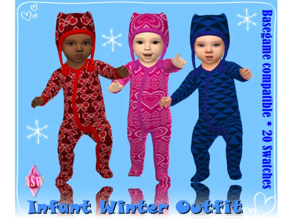 Maxis Match Infant Winter Outfit - The Sims 4 Custom Content