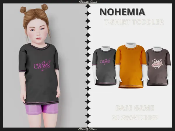 Alpha Nohemia T Shirt Toddler - The Sims 4 Custom Content