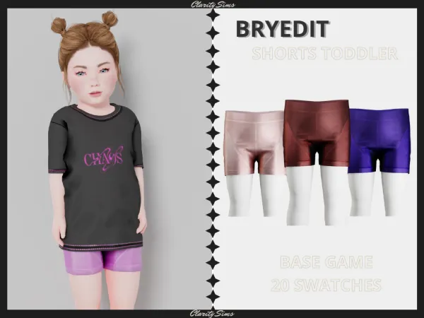 Alpha Bryedit Shorts Toddler - The Sims 4 Custom Content