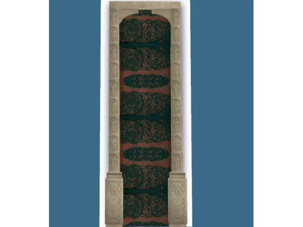 Alpha Gothic Door II from SET 1 FIXED - The Sims 4 Custom Content