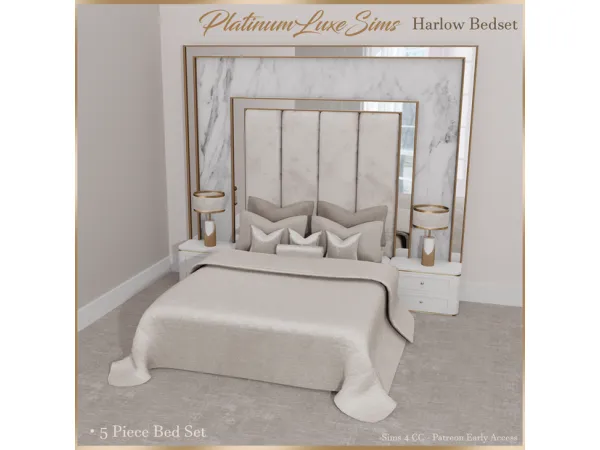 Alpha Harlow Bedset - The Sims 4 Custom Content