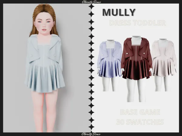 Alpha Mully Dress Toddler - The Sims 4 Custom Content