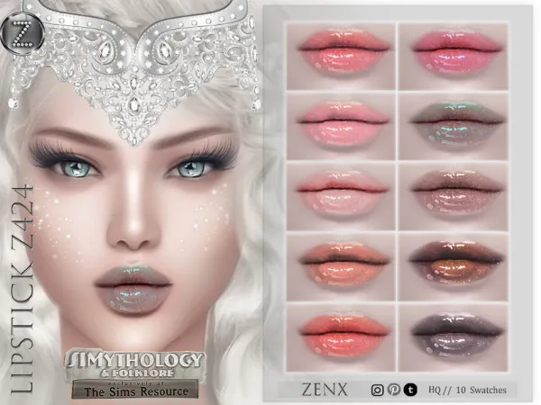 Alpha ZENX LIPSTICK Z424 - The Sims 4 Custom Content