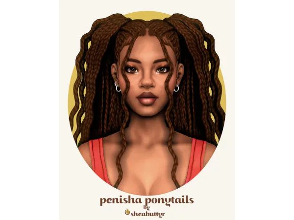 Maxis Match penisha ponytails - The Sims 4 Custom Content