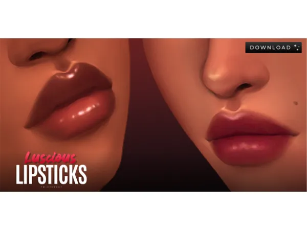 Maxis Match Luscious Lipsticks - The Sims 4 Custom Content