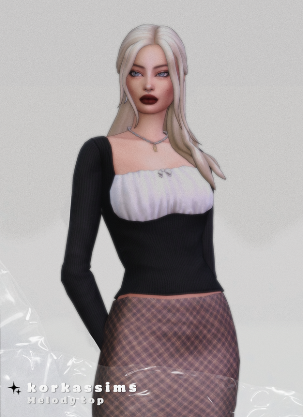 Maxis Match Melody top by simsfinds - The Sims 4 Custom Content