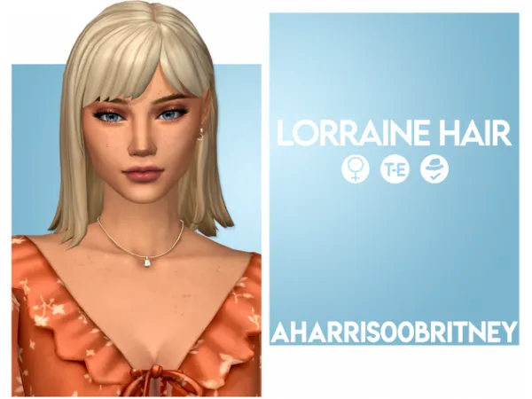Maxis Match Lorraine Hair - The Sims 4 Custom Content