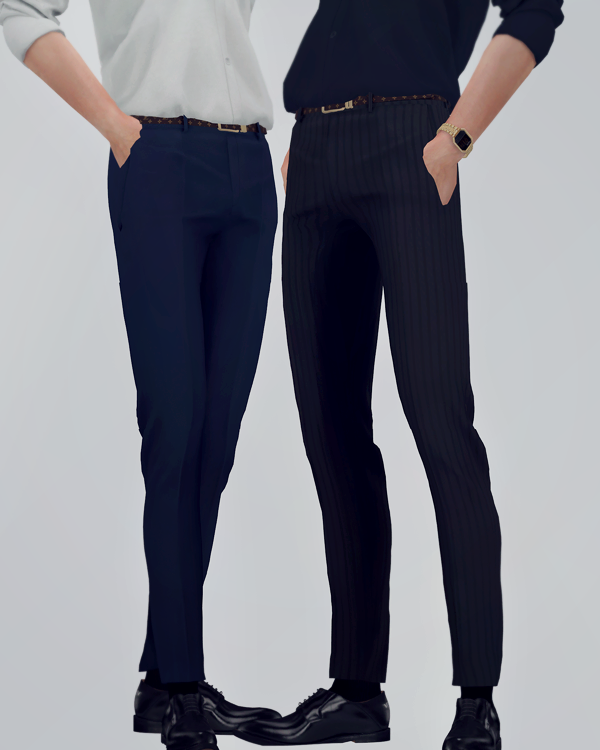 Alpha KK July set M Slim fit slacks by simsfinds - The Sims 4 Custom Content