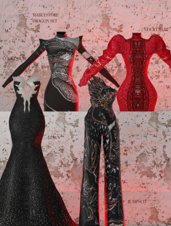Alpha DRAGON SET PART1 by simsfinds - The Sims 4 Custom Content