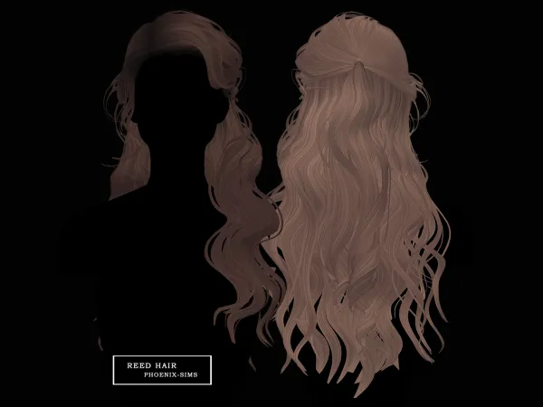 Alpha Reed Hair - The Sims 4 Custom Content