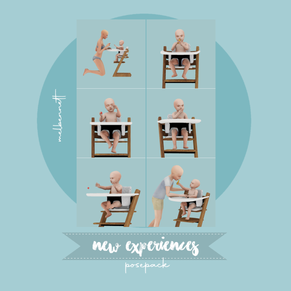 Mix New Experiences Posepack by melbennett - The Sims 4 Custom Content