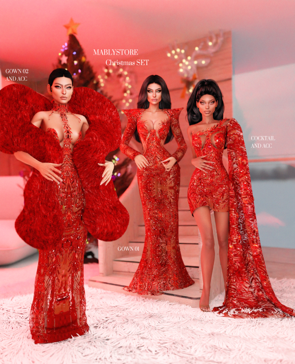 Alpha Christmas SET by simsfinds - The Sims 4 Custom Content