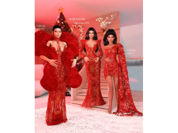 Alpha Christmas SET by Mably - The Sims 4 Custom Content