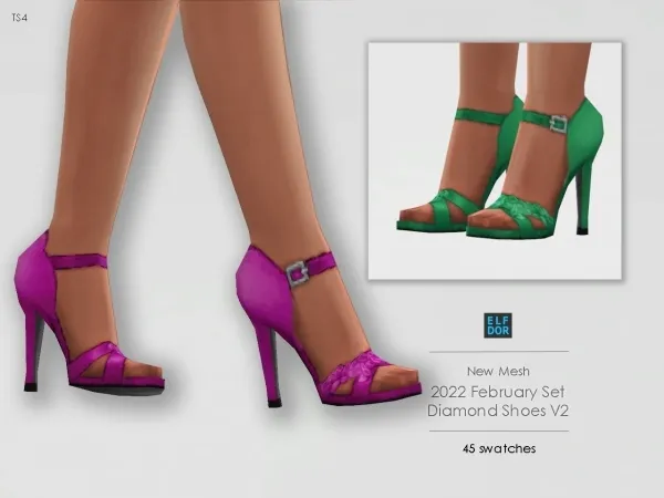Maxis Match diamond shoes v3 - The Sims 4 Custom Content