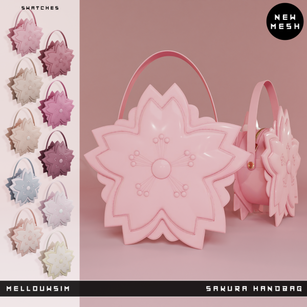 Alpha Sakura Handbag by simsfinds - The Sims 4 Custom Content