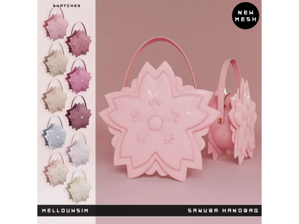 Alpha Sakura Handbag by mellouwsim - The Sims 4 Custom Content