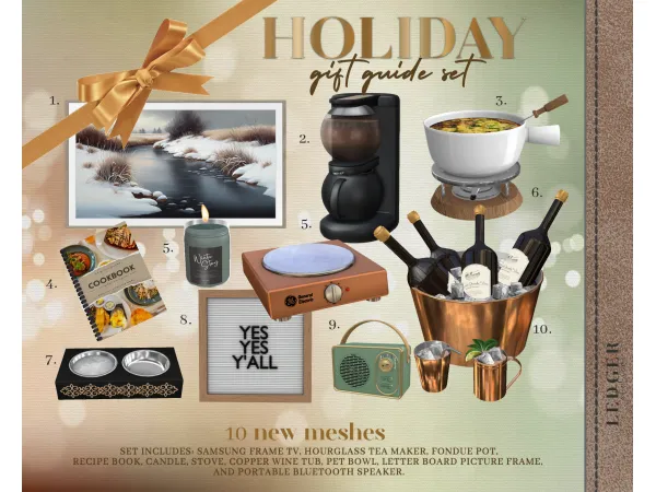 Alpha Holiday Giit Guide Set (WorkroomAtelier) by Ledger Atelier - The Sims 4 Custom Content