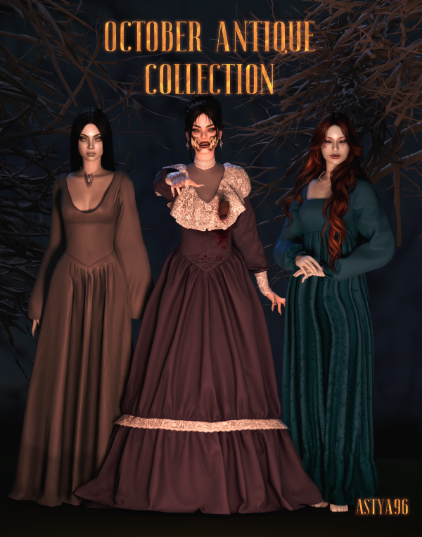 Alpha October Antique Collection 2023 by simsfinds - The Sims 4 Custom Content