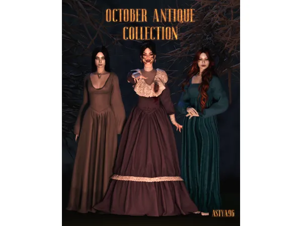 Alpha October Antique Collection 2023 by astya96 - The Sims 4 Custom Content
