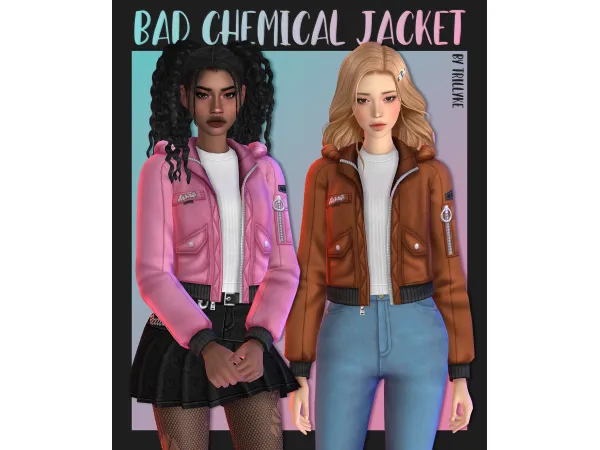 Maxis Match Bad Chemical Jacket by trillyke - The Sims 4 Custom Content