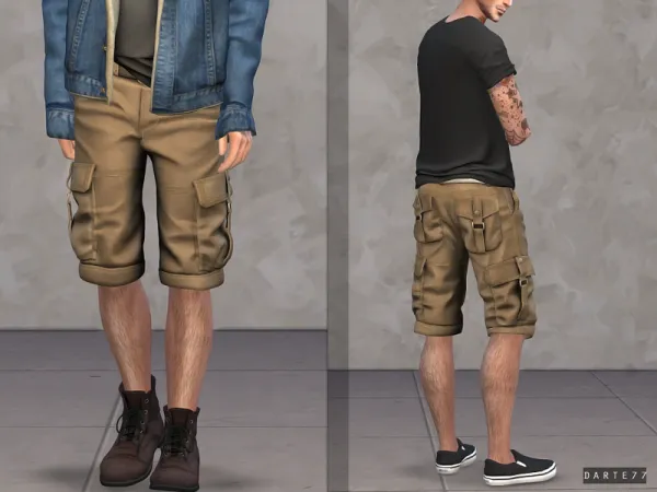 Alpha darte77 Cargo Shorts - The Sims 4 Custom Content