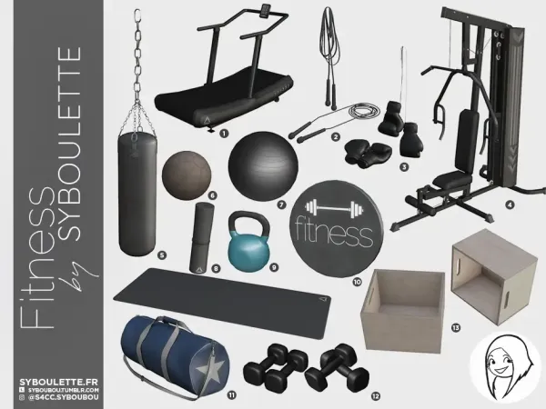 Alpha Fitness by syboulette - The Sims 4 Custom Content