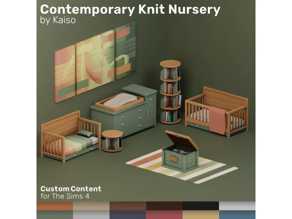 Maxis Match Contemporary Knit Nursery by kaiso - The Sims 4 Custom Content