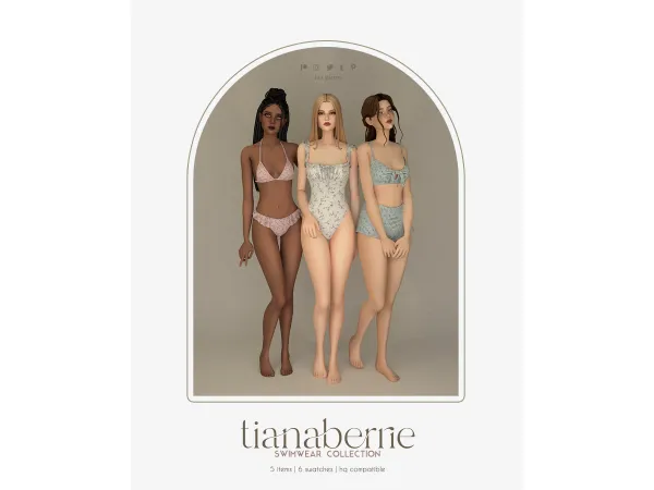 Maxis Match TianaBerrie Swimwear Collection - The Sims 4 Custom Content