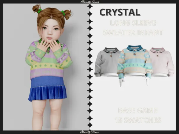 Alpha Crystal Sweater Infant - The Sims 4 Custom Content