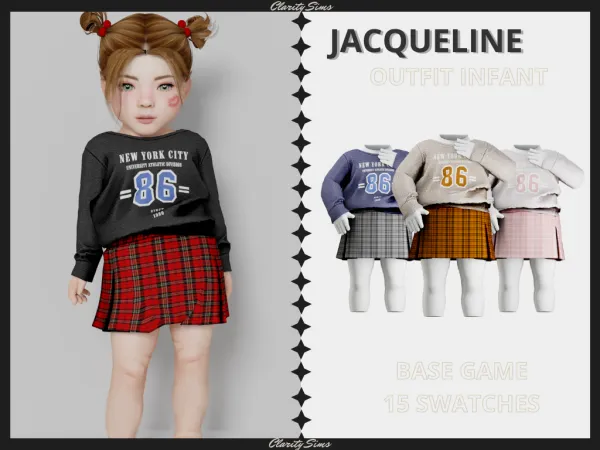Alpha Jacqueline Outfit Infant - The Sims 4 Custom Content