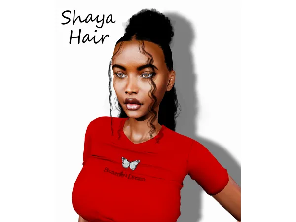 Alpha Shaya Hair - The Sims 4 Custom Content