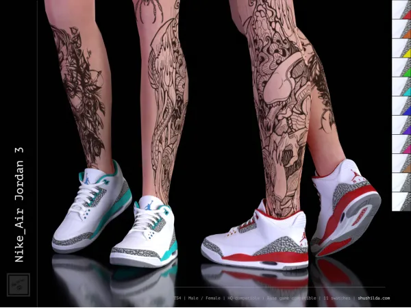 Alpha Nike Air Jordan 3 - The Sims 4 Custom Content