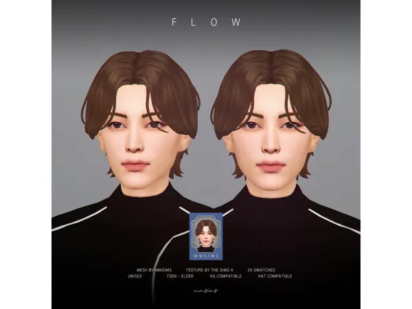 Maxis Match S4CC MMSIMS Hair Flow - The Sims 4 Custom Content
