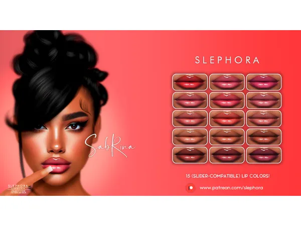 Alpha Sabrina Lips by SLEPHORA - The Sims 4 Custom Content