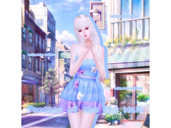 Alpha Fantasy of the Sky Hair by usamarusims - The Sims 4 Custom Content