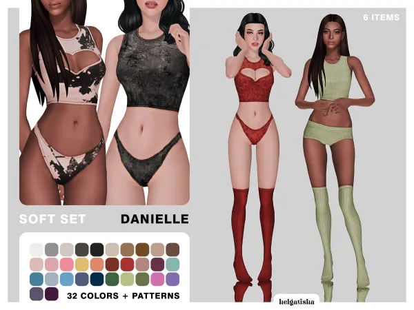 Mix Soft set Danielle by helgatisha - The Sims 4 Custom Content
