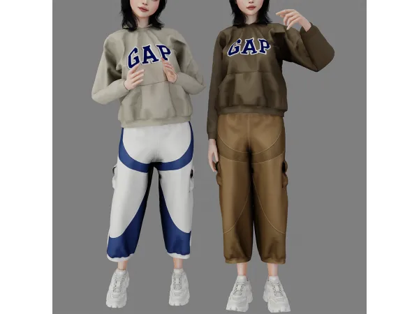 Alpha CYMOON JOGGING AND HOODIE GAP - The Sims 4 Custom Content