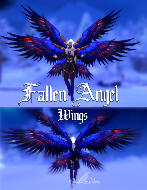Alpha Fallen Angel Wings by simsfinds - The Sims 4 Custom Content