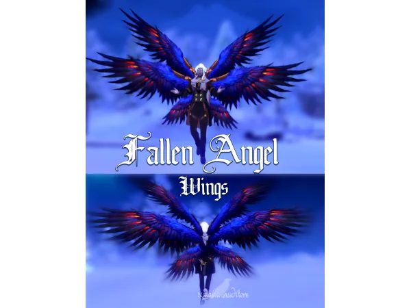 Alpha Fallen Angel Wings by natalia_auditore - The Sims 4 Custom Content