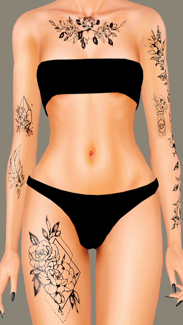 Floryda_AdelynTattoos by simsfinds - The Sims 3 Custom Content