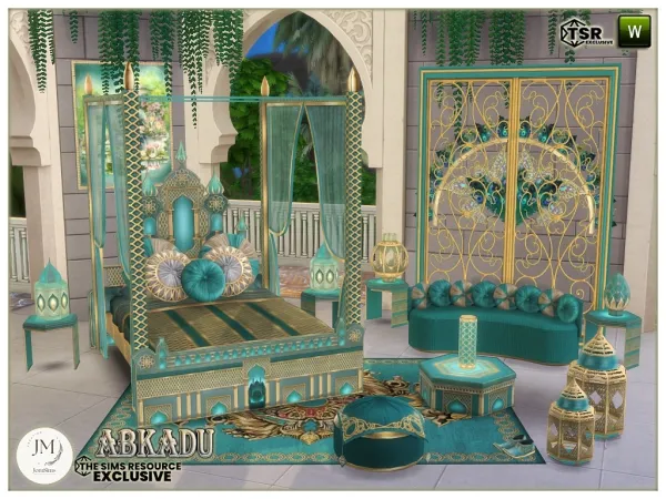 Alpha Abkadu bedroom set - The Sims 4 Custom Content