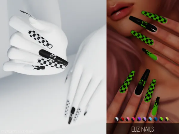 Alpha Eliz nails - The Sims 4 Custom Content